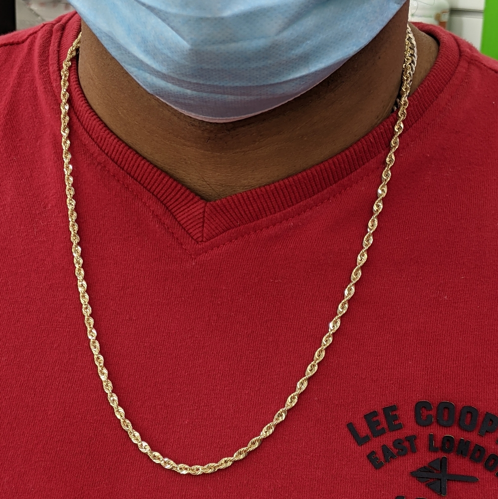 10kt Real Gold Rope Chain - Picture 9 of 9
